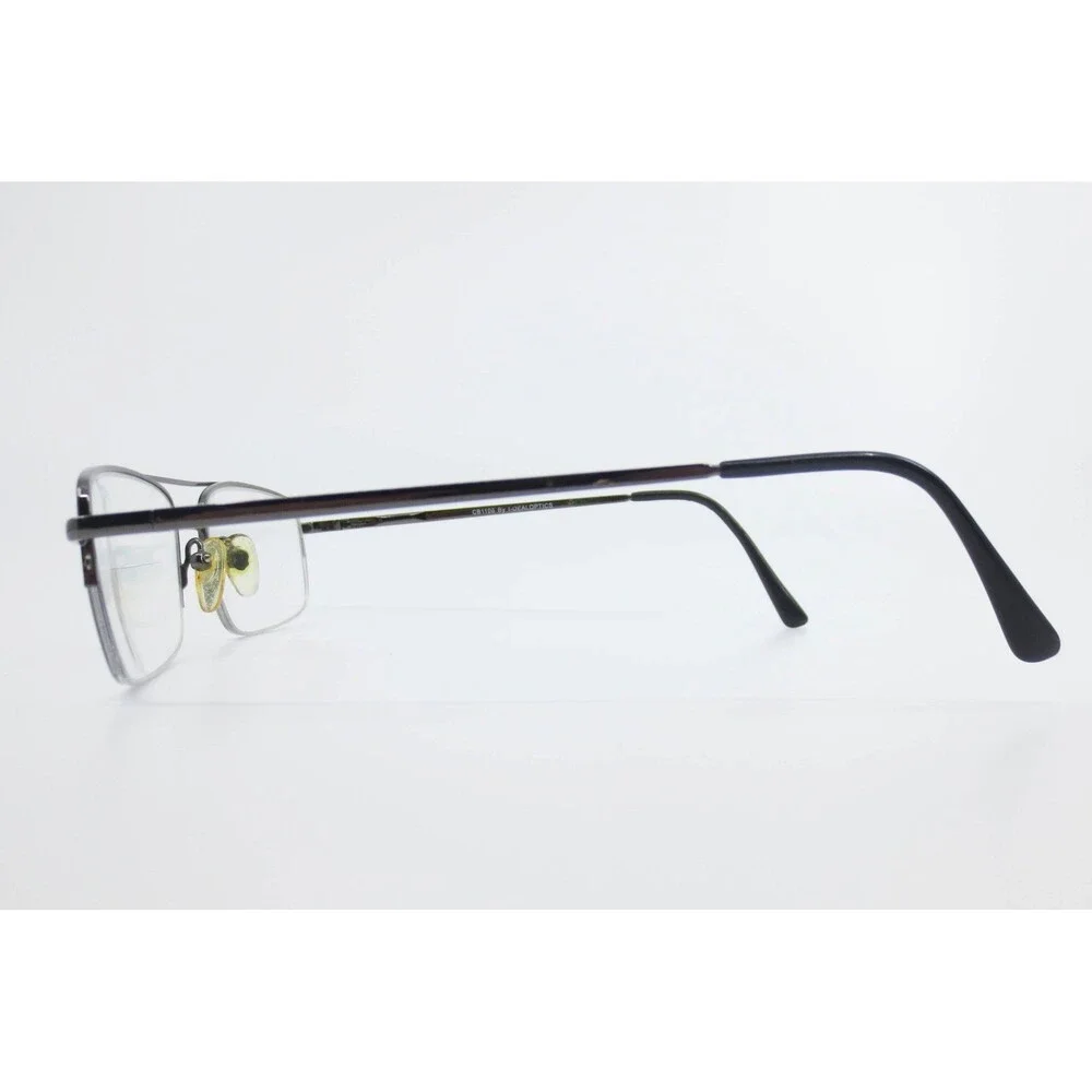 I-Deal Optics CB1106 Eyeglass Frames Gunmetal Aviator Semi-Rimless 57-13-150